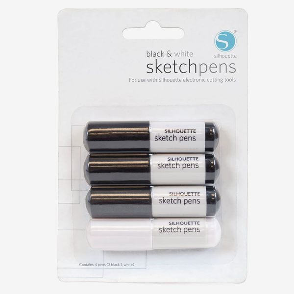 Silhouette Sketch Pens, Black and White (4-pack)