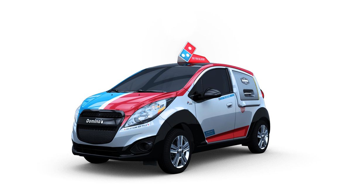 fast region in the meantime Domino's Built a Futuristic Delivery Car That Has Its Own Oven