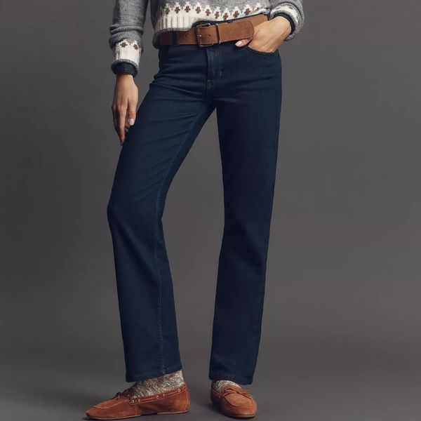 Reformation Elton Mid-Rise Straight-Leg Jeans