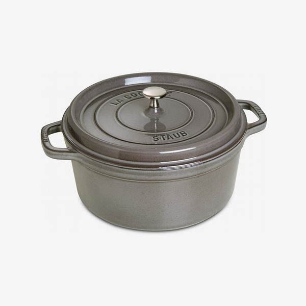 Staub Cast-Iron 5.5-Qt. Round Cocotte (Gray)