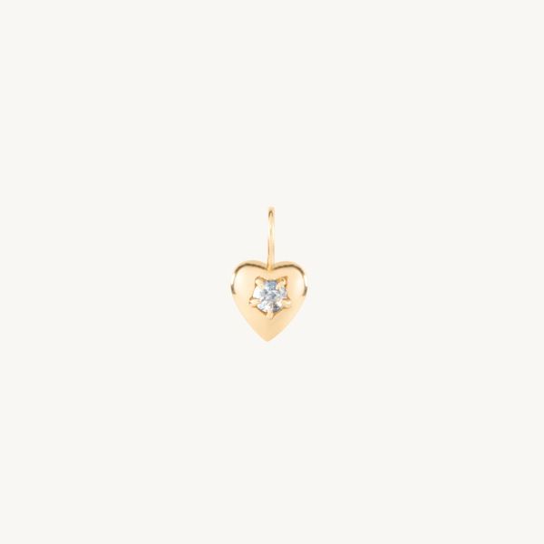 Catbird Sweet Heart Birthstone Charm