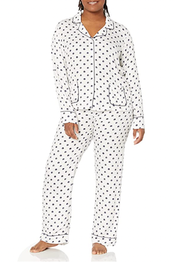 Splendid Notch Collar Long-Sleeved Pajama Set