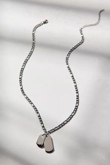Urban Outfitters Double Tag Pendant Waterproof Necklace