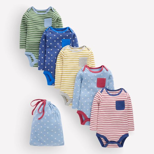 Mini Boden 5-pack Cotton Bodies