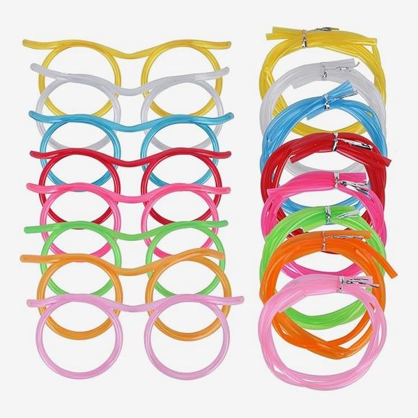 Silly Straw Glasses, Set of 8