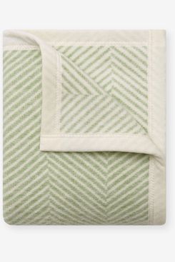 Chappywrap Harborview Herringbone Sprout Green Mini Blanket