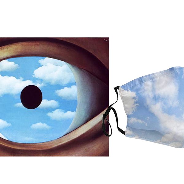 Blue Sky and White Cloud Print Mask