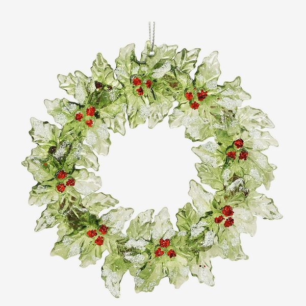 Bronners Green And Red Wreath Ornament
