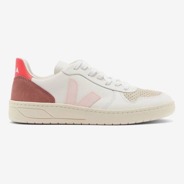 VEJA V-10 leather and suede trainers