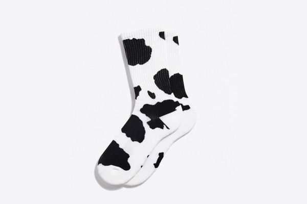 Urban Outfitters Cow Print Sport Sock