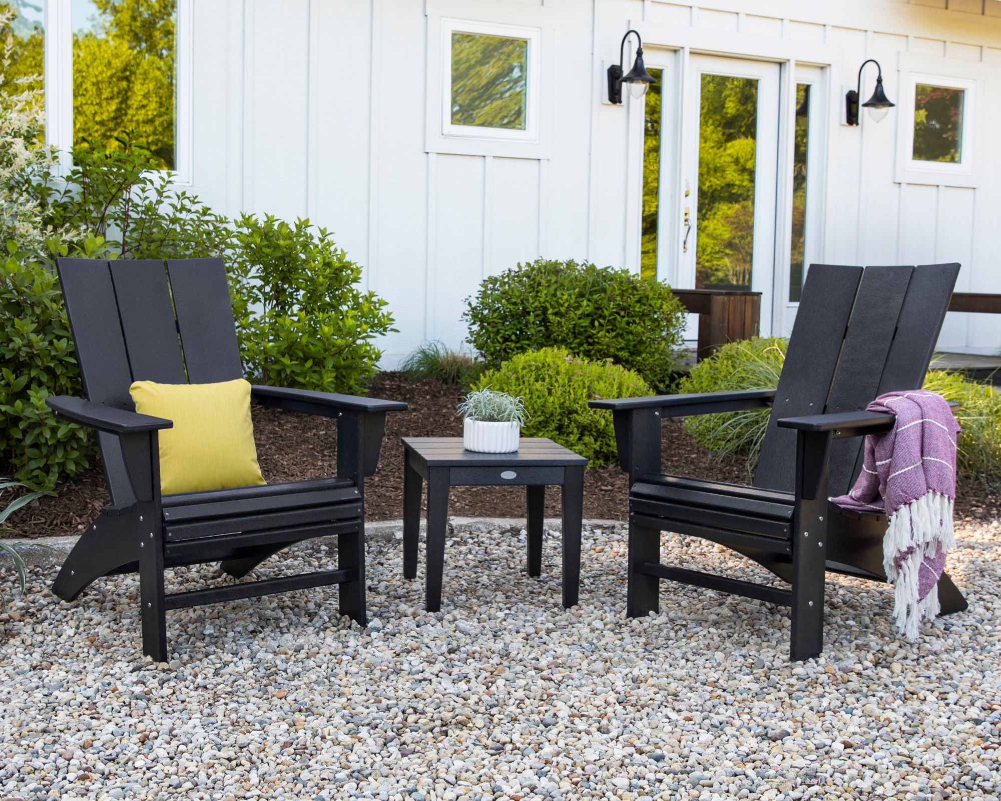 Garden Rocking Chair including Luxury Cushion in Dark Green Adirondack Patio 