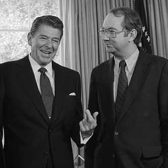 Ronald Reagan Conversing with Representatives