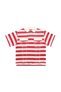 Aris Tatalovich Stripe Trucker Polo Red