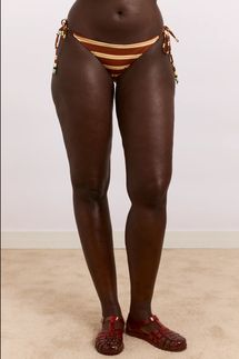 Damson Madder Trudi Stripe Reversible String Bikini Bottoms
