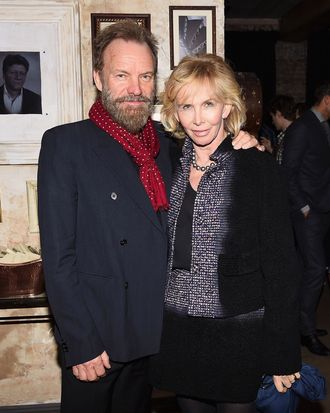 Sting and Trudie Styler at the <i>Hughie</i> party.