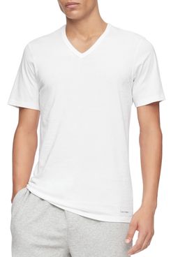 Calvin Klein - Pack de 3 camisetas ajustadas de algodón con cuello en V