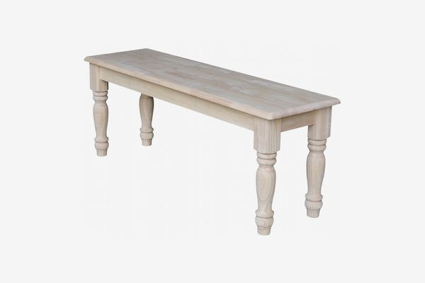 International Concepts Unfinished Farmhouse Bench, 47 Inches
