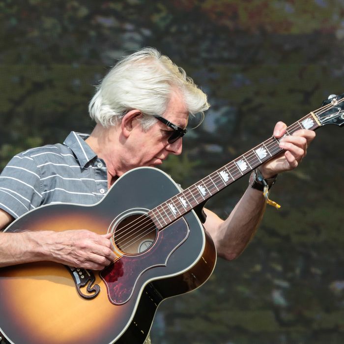 Nick Lowe performs on stage at British Summer Time Festival at Hyde Park on July 12, 2013 in London, England.