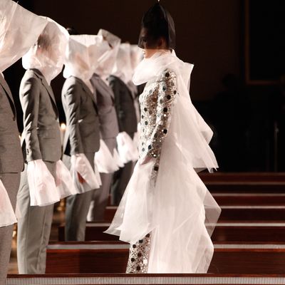 Looks from Thom Browne's fall 2012 show.