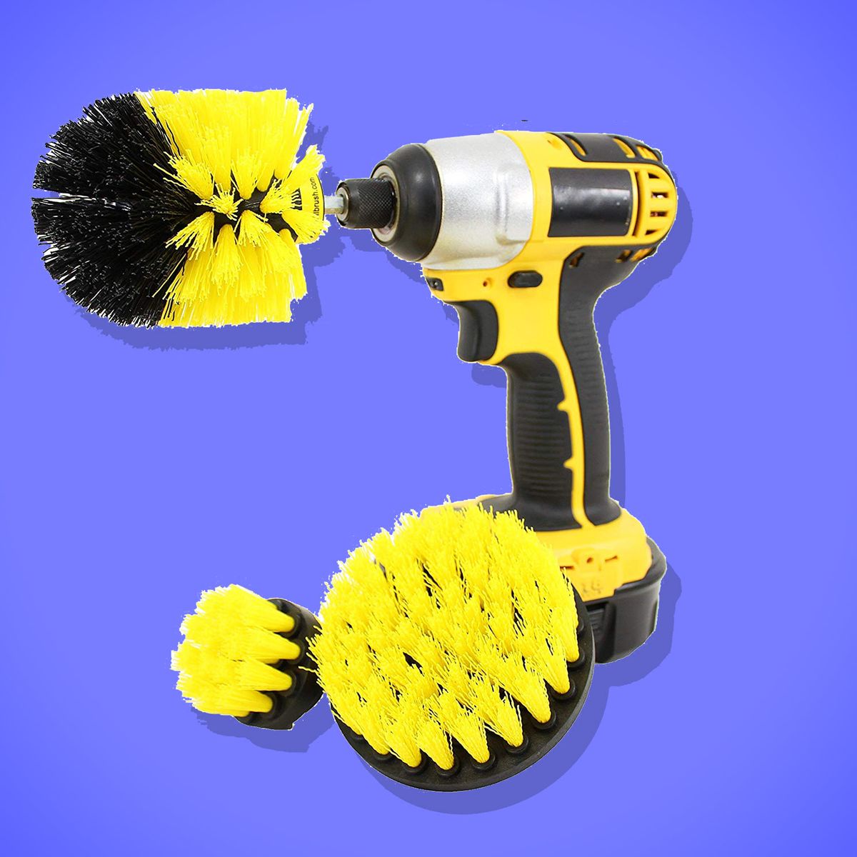 Household Drill Cleaning Brush Attachment Set Scrub Pads Brush Toilet Cleaner US 