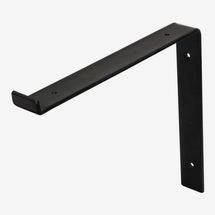 Crates & Pallet 12-Inch Black Steel Shelf Bracket for Wood Shelving