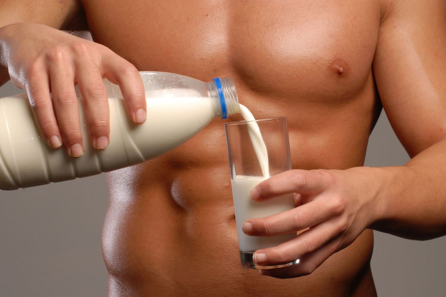 Bodybuilders Still Guzzling Human Boob Milk image photo