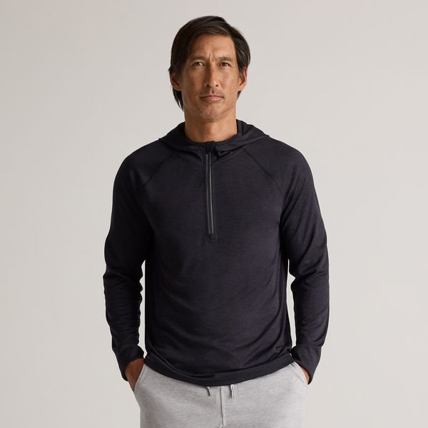 Quince Mesh Performance Training Quarter Zip Hoodie