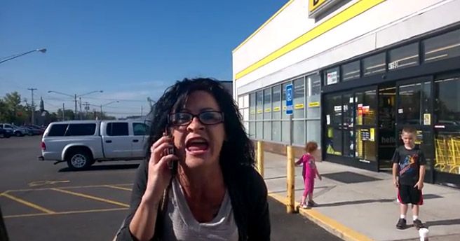 This Proudly Racist Woman Cant Stop Screaming the N-Word at a Man Who Dared to Start His Car in Front of Her Kids pic