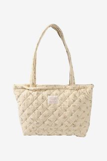 Floral Quilted Cotton Shoulder Bag