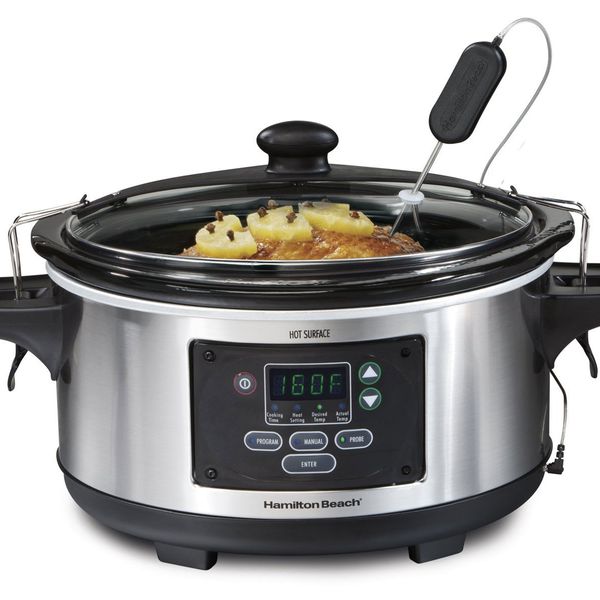 Hamilton Beach Set ‘n Forget Programmable Slow Cooker With Temperature Probe, 6-Quart