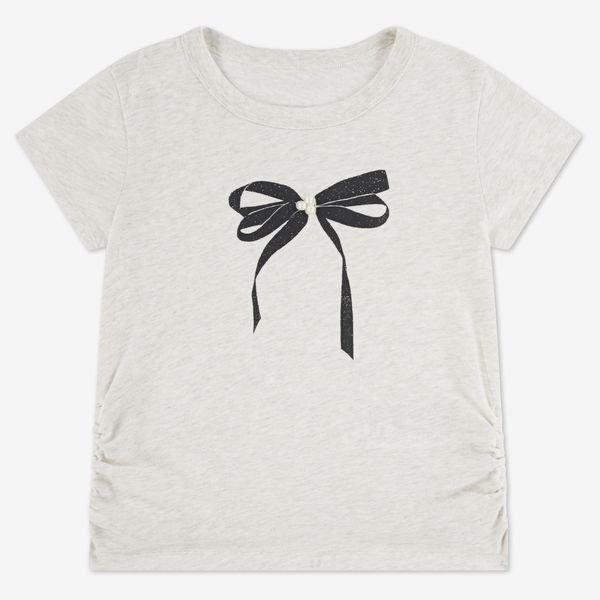 Abercrombie Kids Pearl Bow Ruched Tee