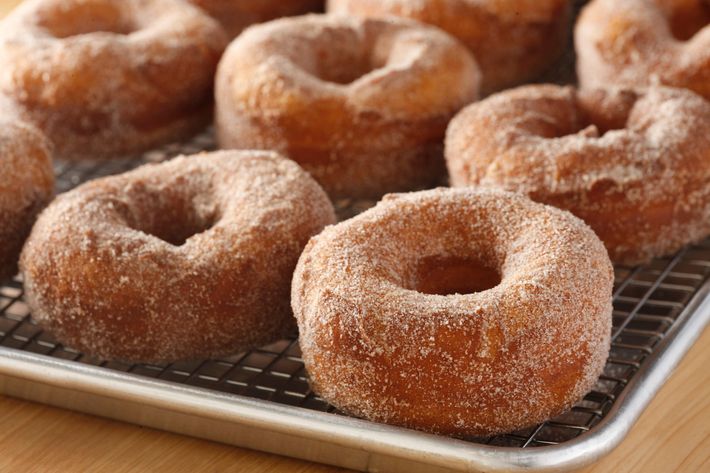 Cinnamon-and-cardamom yeast doughnut.