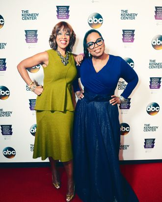 Gayle King and Oprah Winfrey.