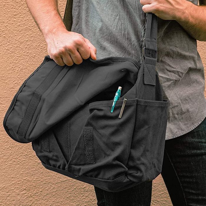 Sling Backpack Single Strap Shoulder Bag Audio Bottle Pocket Crossbody Black Men 