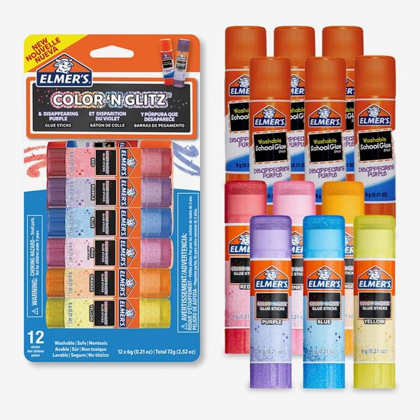 Elmer’s Color 'n Glitz Washable Glue Sticks, Assorted Colors, .21oz each
