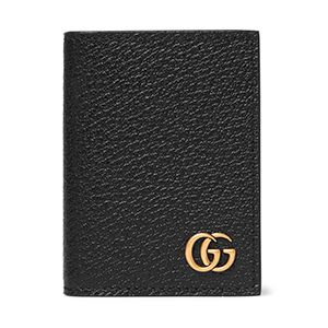 Gucci Pebble-Grain Leather Cardholder