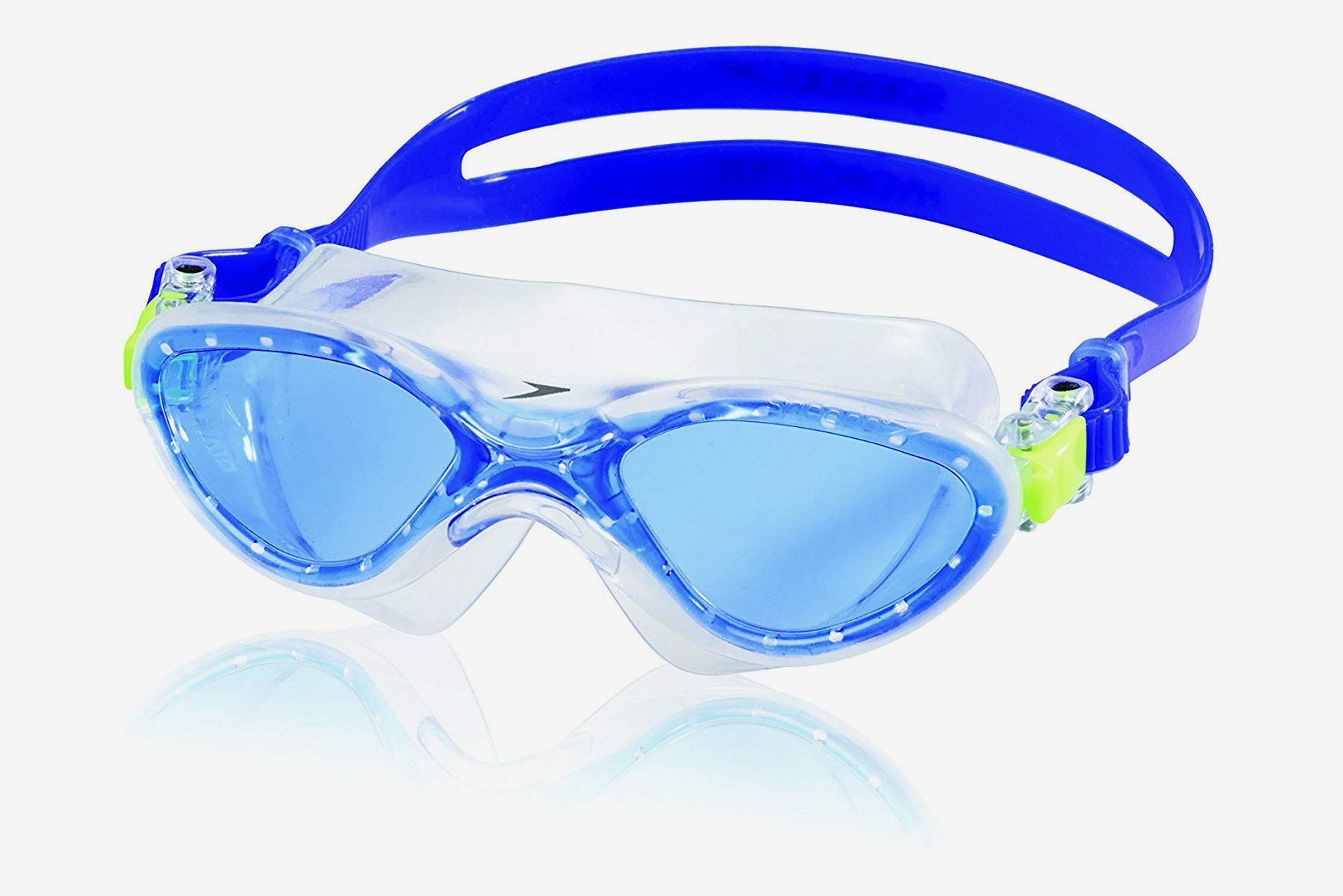 White-Blue Loyalfire Swim Goggles Large-Frame Swimming Goggles Anti-UV and Anti-fog Multiple Choice Suitable for Men and Women Suitable for Adult Men Women Youth Kids Child 