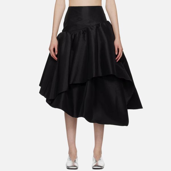 Kika Vargas SSENSE Exclusive Black Abella Midi Skirt