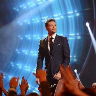 AMERICAN IDOL XIII: Ryan Seacrest on AMERICAN IDOL XIII airing Thursday, April 17 (9:00-9:30 PM ET / PT) on FOX. CR: Michael Becker / FOX. Copyright 2014 / FOX Broadcasting.