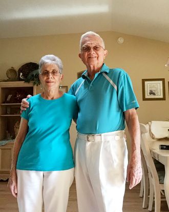 Elderly Married Couple Wears Matching Outfits Every Day