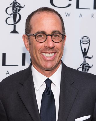 NEW YORK, NY - OCTOBER 01: Jerry Seinfeld arrives at 55th Annual CLIO Awards at Cipriani Wall Street on October 1, 2014 in New York City. (Photo by Dave Kotinsky/Getty Images)