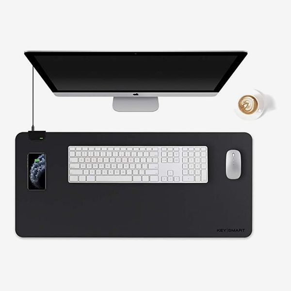 KeySmart desk pad with wireless charging