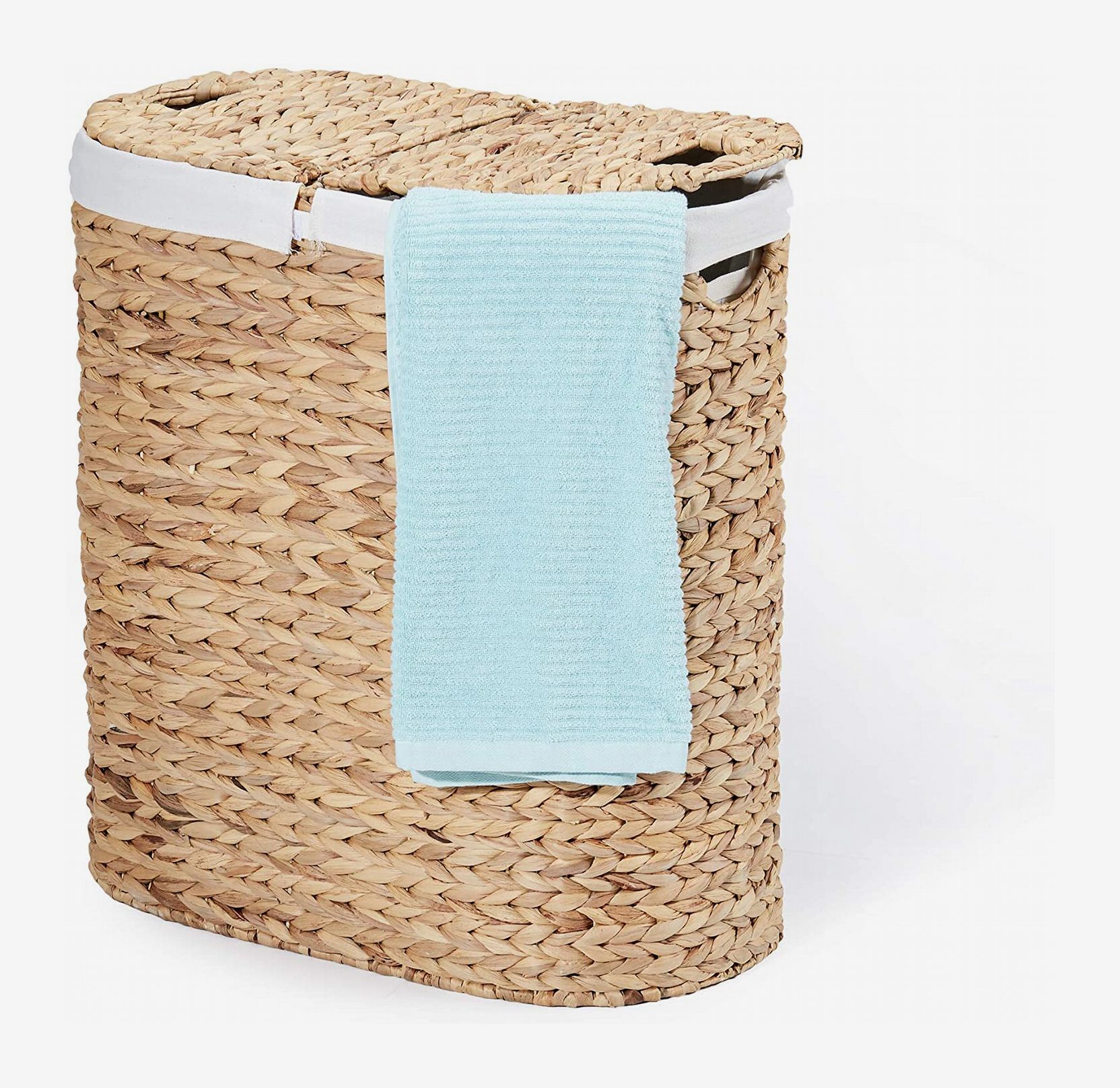Large Washing Laundry Basket Hamper Cotton Bag Clothes Storage Bin Save Space US 