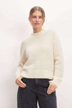 Everlane The Alpaca suéter corto con cuello redondo