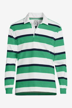 Lands’ End Men’s Long Sleeve Stripe Rugby Shirt