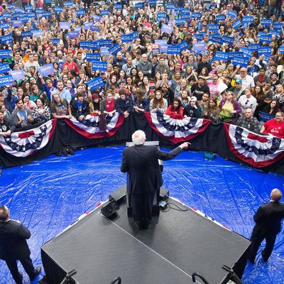 Bernie Sanders Campaigns In Indiana