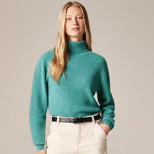 J.Crew Ribbed Cashmere Turtleneck Sweater