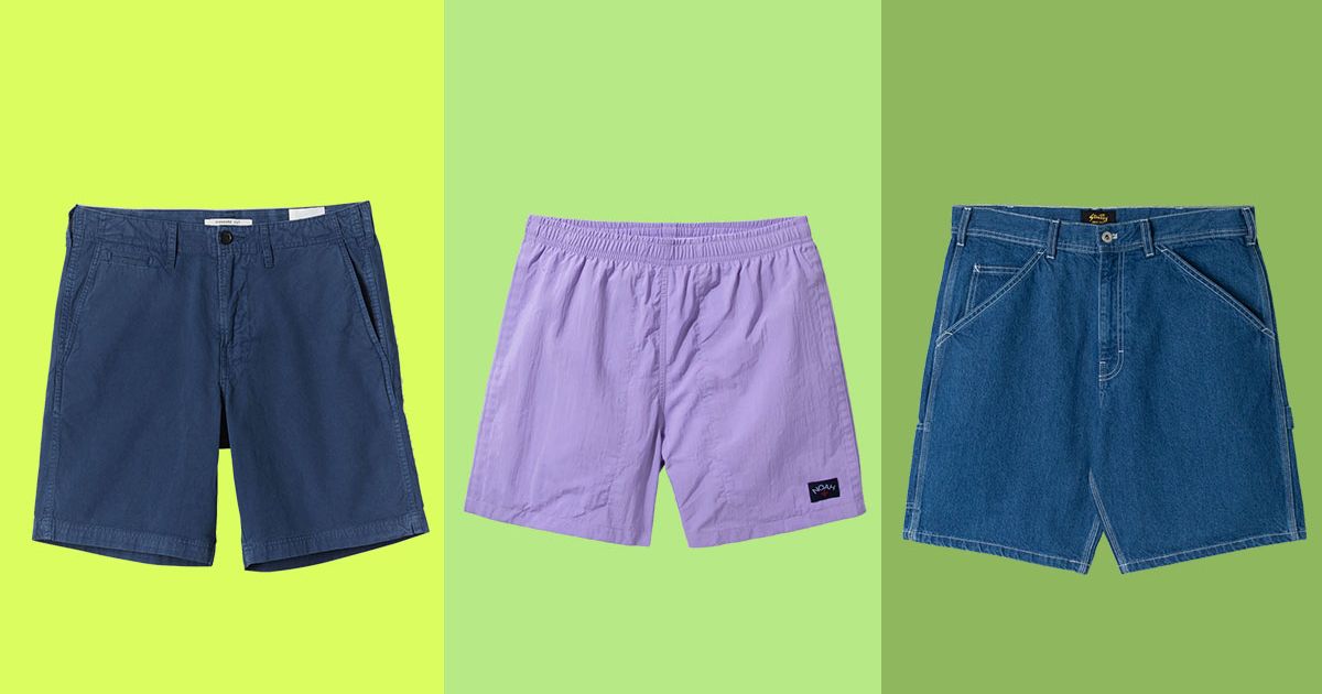 Men's Champion Life Shorts Nylon Print Modern Fit Pockets Lightweight Elastic 