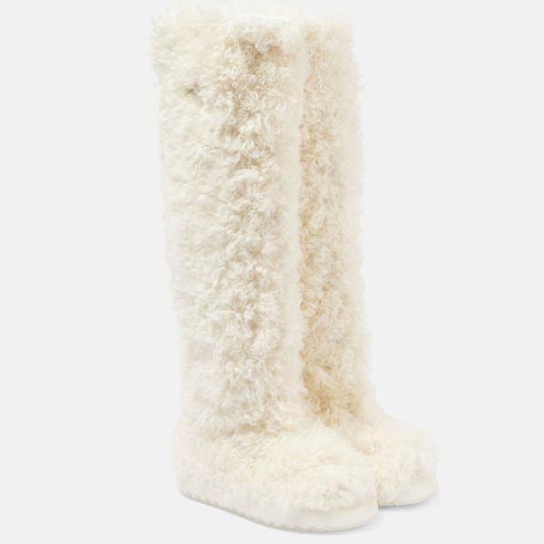 Moncler Beverly Shearling Over-The-Knee Boots