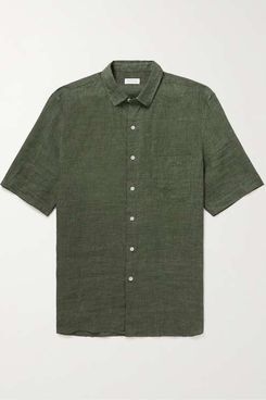 Sunspel Linen Short Sleeve Shirt